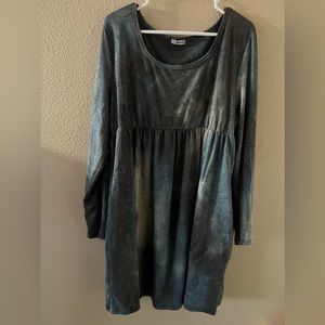 2XL Chic Soul blue/grey babydoll style dress with pockets  good condition